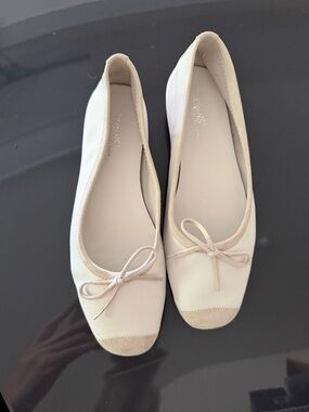 Women's Cream Ballet Flats Kpop style